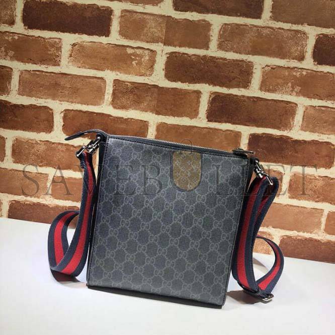 G*u*i black small messenger bag 523599 (23.5*21*4.5cm)